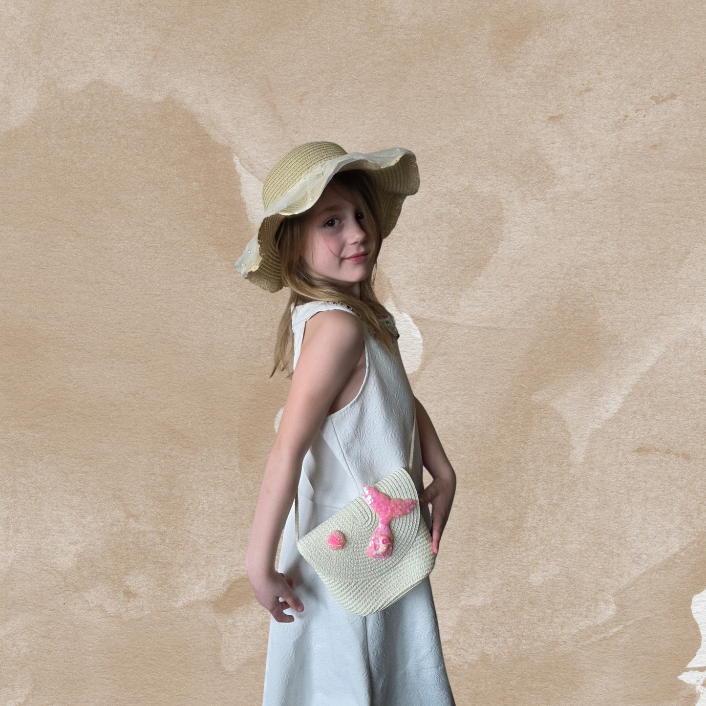 Petite Mermaid Beach Bag – Soft Beige