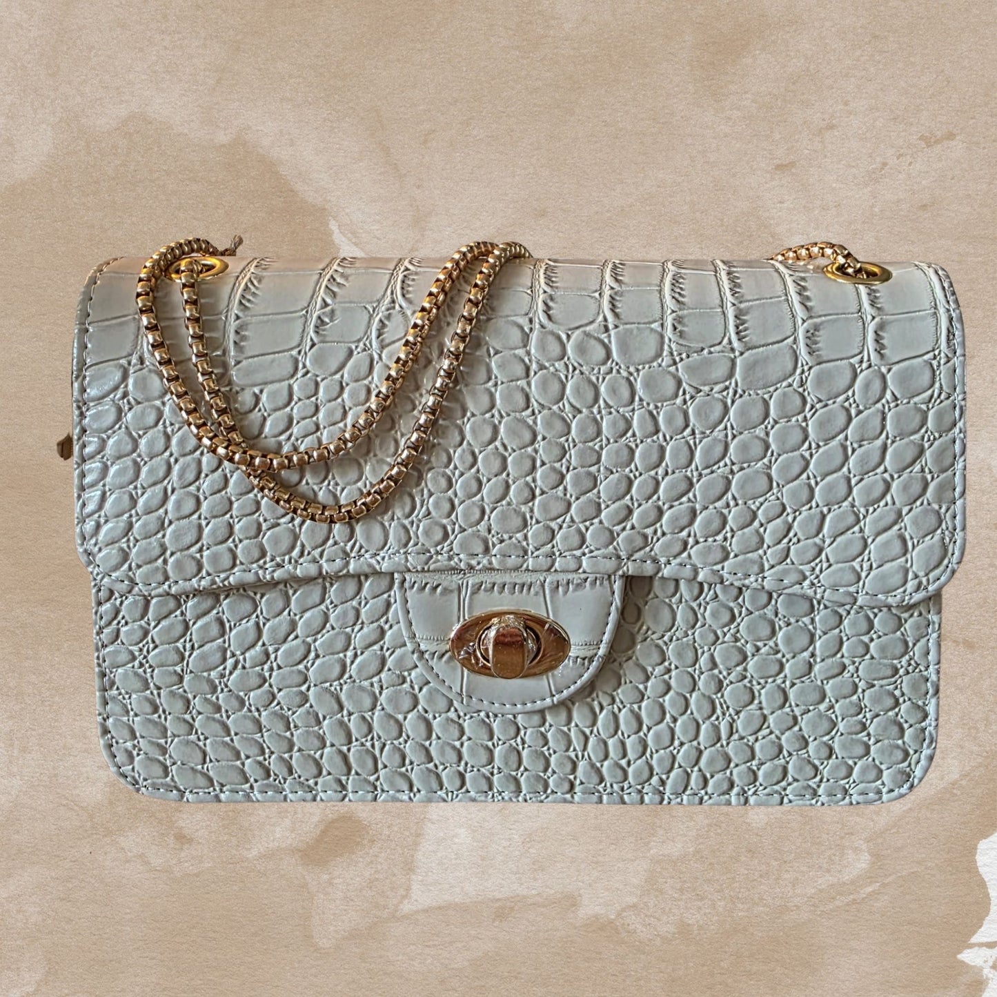 Jacobsz Atelier Essentials · Croco Shoulder Bag · Beige
