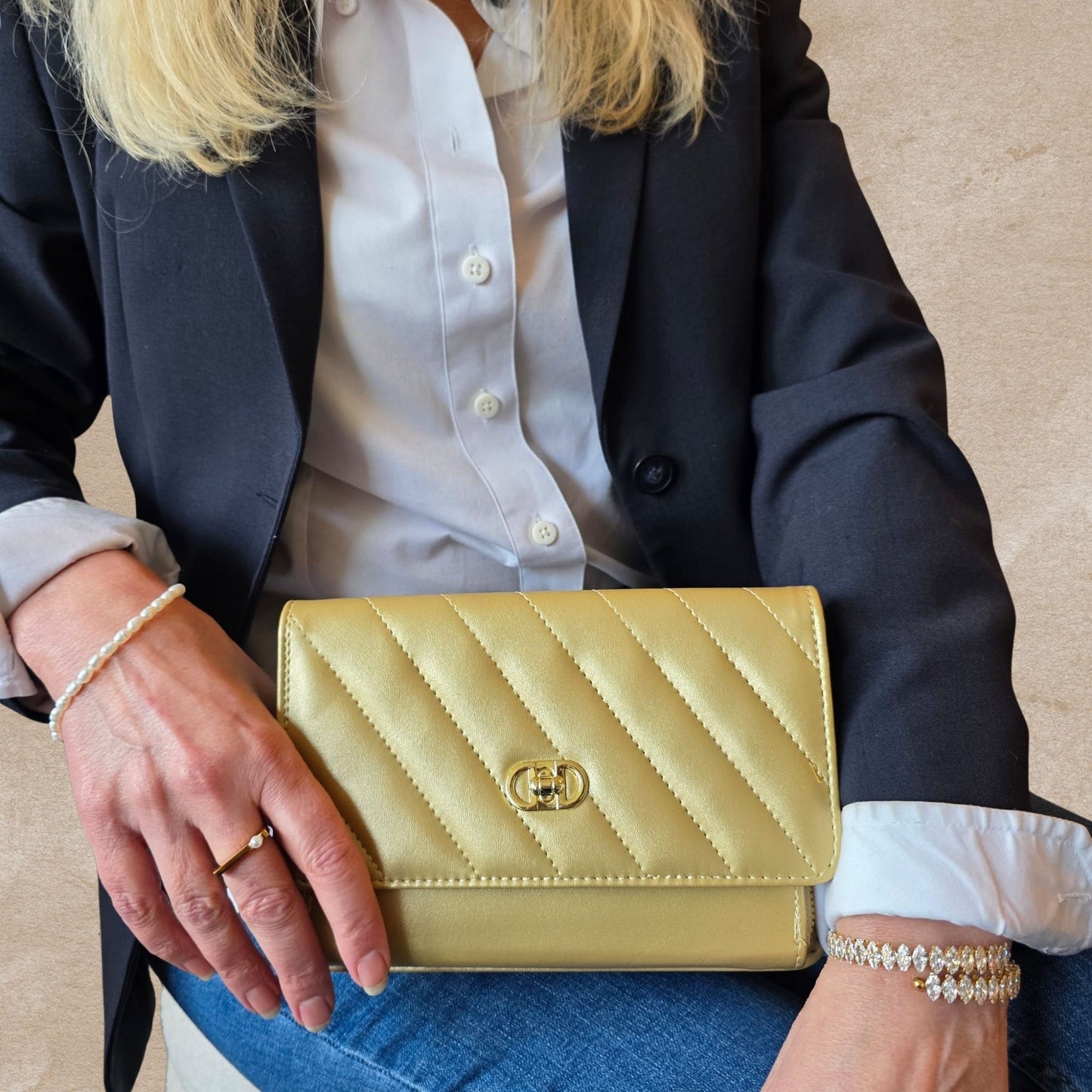 Jacobsz Atelier Essentials · L'or Crossbody Bag · Goud & Zwart